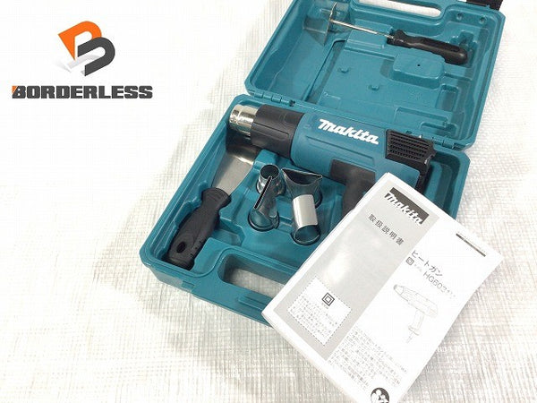 ☆未使用品☆makita マキタ 100V ヒートガン HG6031VK 青/ブルー 本体+パーツ+ケース 風量2段階切替 9段階温度調節ダイヤル133967 - 1