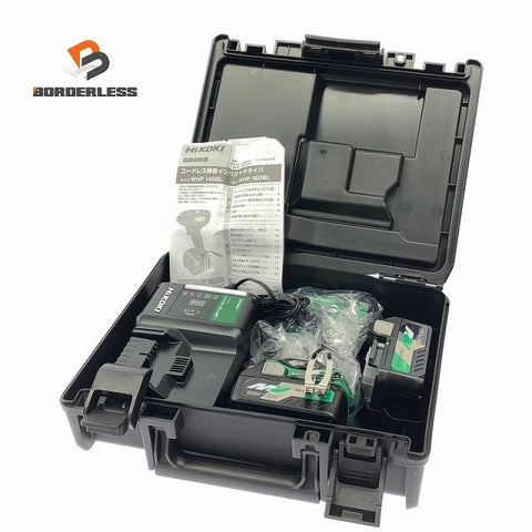 ☆極美品☆HiKOKI ハイコーキ 18V コードレス静音インパクトドライバー WHP18DBL(2LXPK)(L) バッテリ2個 充電器 ケース付 充電式123969