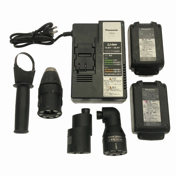 ☆比較的綺麗☆Panasonic パナソニック 14.4V/18V 充電ドリルドライバー EZ1DD2J18D-R 赤 バッテリ2個(5.0Ah) 充電器 アタッチメント付き119432 - 10