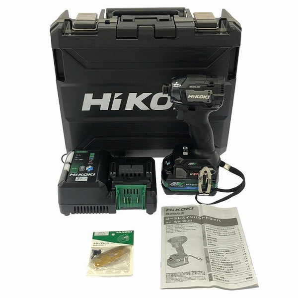 ☆未使用品☆ HiKOKI ハイコーキ 36V コードレスインパクトドライバ WH36DD XHBSZ 黒 バッテリー1個(BSL36A18BX) 充電器付き119048 - 3