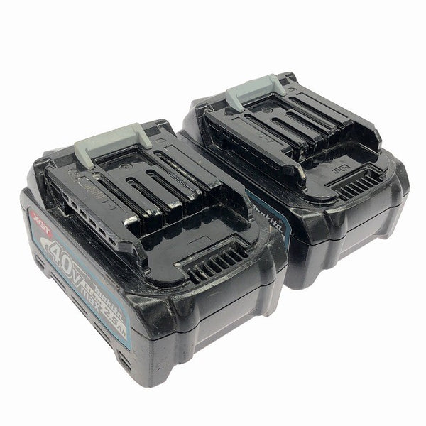 ☆中古品3点セット☆makita マキタ 40Vmax 2.5Ah 純正 リチウムイオンバッテリー2個 BL4025 急速充電器 DC40RA リチウムイオン電池134006 - 5