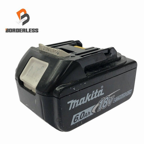 ☆比較的綺麗☆makita マキタ 18V 6.0Ah 純正リチウムイオンバッテリー BL1860B 残量表示付 急速充電対応 蓄電池 充電池 雪マーク 116490