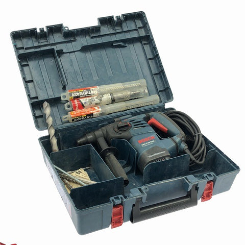 ☆中古品☆ BOSCH ボッシュ 100V ハンマードリル GBH3-28DRE 本体+パーツ+ケース SDSプラス 穴あけ 穿孔 破砕 粉砕129621 - 0