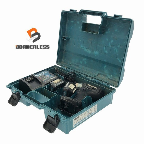 ☆比較的綺麗☆ makita マキタ 10.8V 充電式インパクトドライバ TD111D 黒/ブラック バッテリー2個 充電器 ケース付き コードレス116762 - 1
