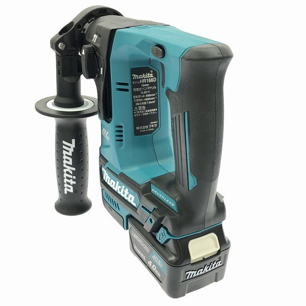 ☆未使用品☆makita マキタ 10.8V 充電式ハンマドリル HR166DSMX バッテリ2個(4.0Ah) 充電器 ケース付 コードレス ハンマードリル132580 - 7