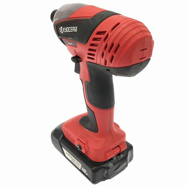 ☆中古品☆KYOCERA 京セラ 18V 充電式インパクトドライバー BID-1805 バッテリ1個(1.5Ah)付 コードレス バッテリー式 リョービ136857 - 4