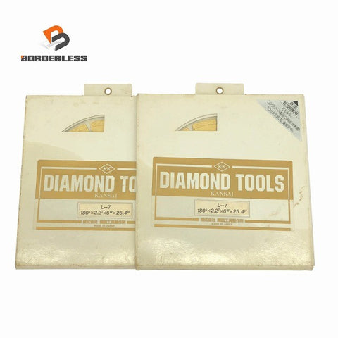 ☆未使用2枚セット☆KK KANSAI 関西工具製作所 ダイヤモンドブレード L-7 乾式 180×2.2×6 25.4H 電動工具用 コンクリートカッター用131395