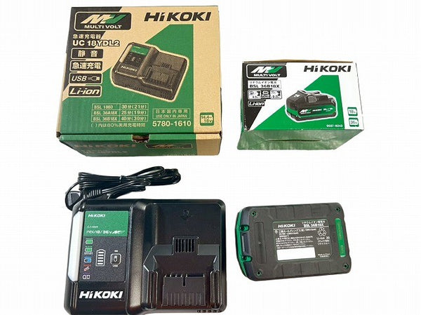 ☆極美品☆HIKOKI ハイコーキ コードレス冷温庫 UL18DC フォレストグリーン バッテリー(BSL36B18X) 充電器 アダプター付き 保冷温庫112483 - 9