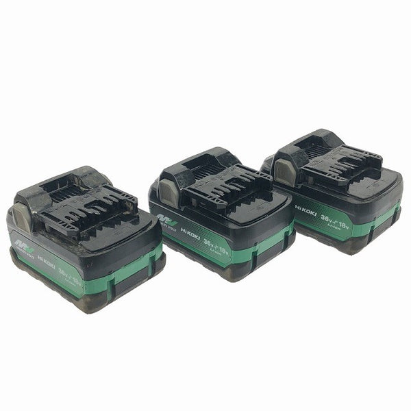 ☆中古品3個セット☆HiKOKI ハイコーキ 36V 2.5Ah 純正 マルチボルトバッテリー BSL36A18 リチウムイオンバッテリー 蓄電池117130 - 4