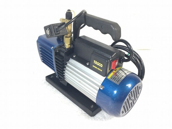 ☆比較的綺麗☆TASCO タスコ 100V オイル逆流防止弁付高性能ツーステージ真空ポンプ 4ポールモーター TA150XA ゲージ ケース付125817 - 6
