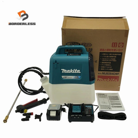 ☆未使用品☆makita マキタ 18V 5L 充電式噴霧器 MUS054DWF バッテリ1個(18V3.0Ah) 充電器付 コードレス 動力噴霧器 動噴135338