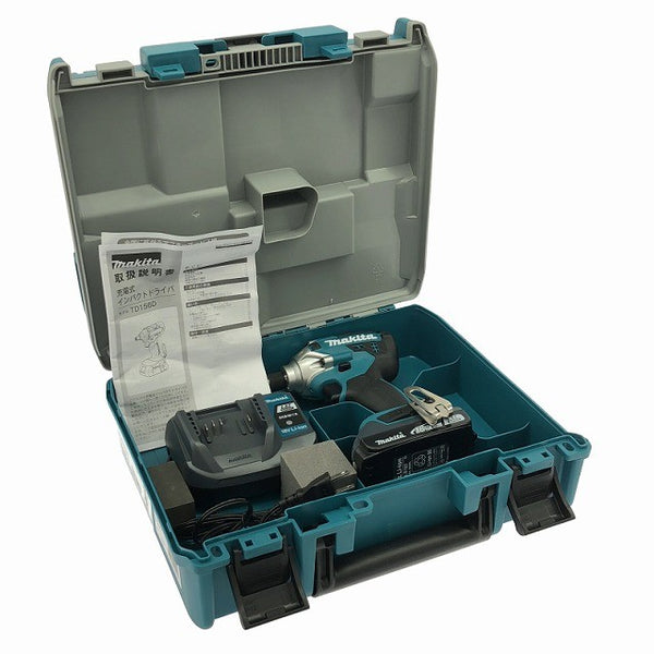☆未使用品☆makita マキタ 18V 充電式インパクトドライバー TD156DX1 バッテリ1個(18V2.0Ah) 充電器 ケース付 コードレス137634 - 2