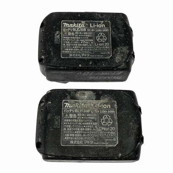 ☆中古品2点セット☆makita マキタ 18V 3.0Ah 純正 リチウムイオンバッテリー BL1830B 残量表示付 リチウムイオン電池 蓄電池134880 - 10
