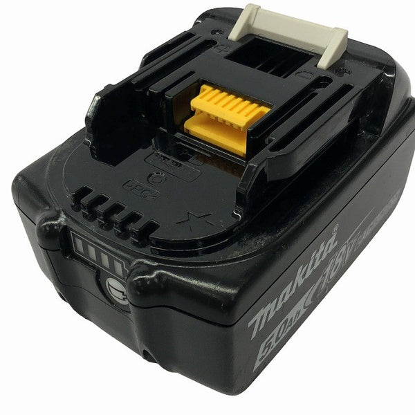 ☆中古品 充電回数9回☆☆makita マキタ 18V 5.0Ah 純正 リチウムイオンバッテリー BL1850B 残量表示付 リチウムイオン電池 蓄電池130956 - 9