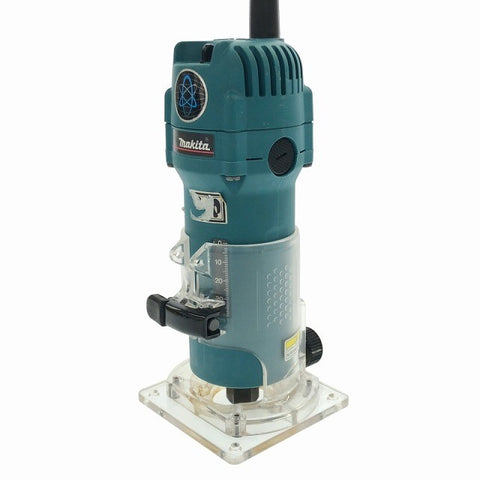 ☆中古品☆makita マキタ 100V 50/60Hz トリマ 3707FC 付属品+替刃(未使用)付き 面取り 溝切り 型抜き 窓抜き124407 - 0