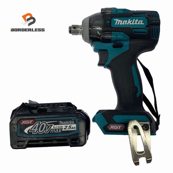 ☆中古品☆makita マキタ 40Vmax 充電式インパクトレンチ TW004G バッテリ1個(2.5Ah)付 コードレス130714 - 1