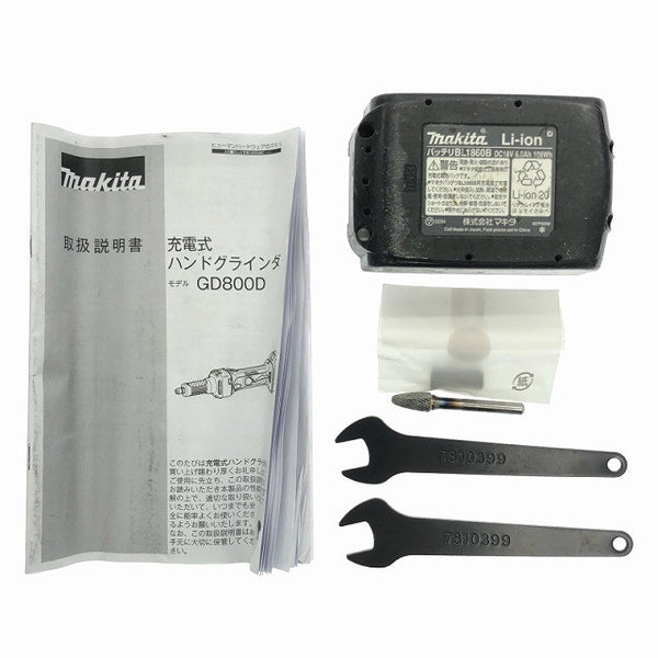 ☆美品☆makita マキタ 18V 充電式ハンドグラインダ GD800D バッテリー(18V 6.0Ah)付き 電動工具 研磨 研削122365 - 9