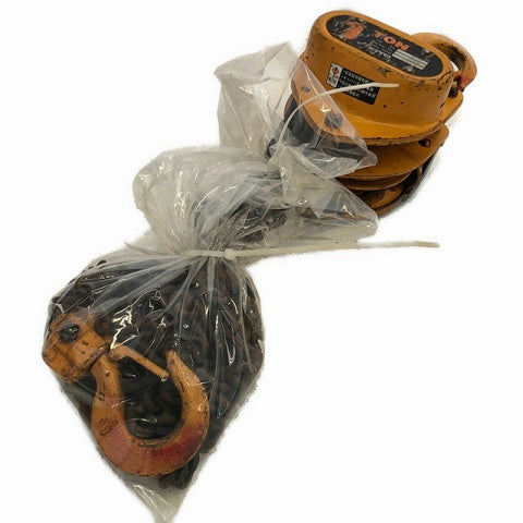 ☆中古品2個セット☆KITO キトー チェーンブロック M3形 CB010 荷重1.0ton/1ton 揚程2.5m 手動式 チェンブロック 吊り具 荷揚げ137276 - 0