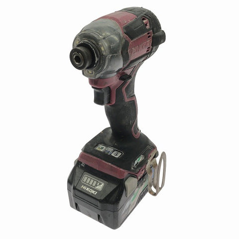 ☆中古品☆HiKOKI ハイコーキ 36V コードレスインパクトドライバー WH36DC マルチボルトバッテリー1個 充電器137984 - 0