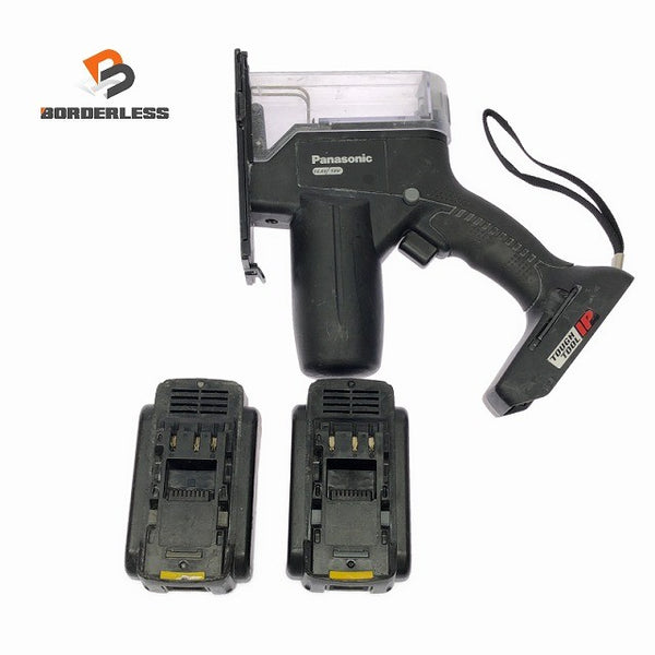 ☆中古品 Panasonic パナソニック 14.4V/18V 充電角穴カッター EZ45A3 黒 バッテリ2個(18V4.2Ah)付 充電式ボードカッター136164 - 1