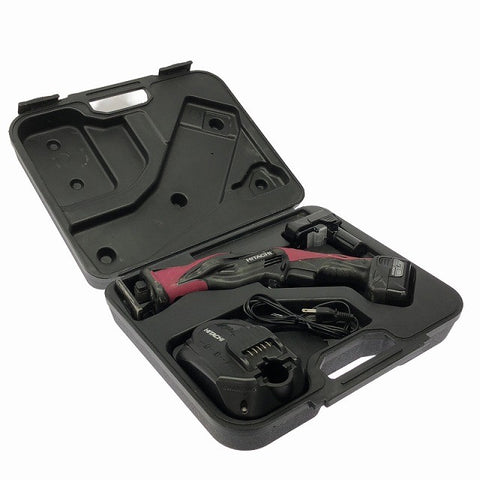 ☆中古品☆HITACHI 日立工機 10.8V コードレスセーバソー CR10DL バッテリ2個(3.0Ah)充電器付き 充電式レシプロソー129538 - 0