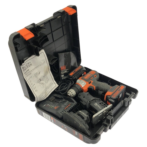 ☆中古品☆BLACK+DECKER 18V コードレスマルチツール EVO183B1 バッテリ2個(1.5Ah)充電器 ドリル サンダー ジグゾーヘッド付118065 - 2