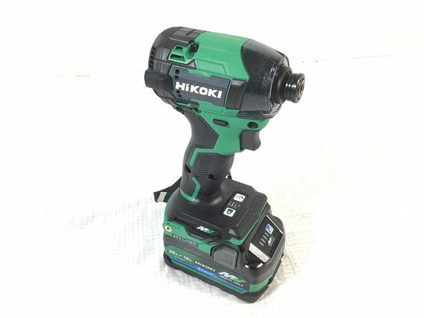 ☆未使用☆HiKOKI ハイコーキ 36V コードレスインパクトドライバー WH36DD(2XHLSZ) グリーン バッテリー2個 充電器 ケース付124243 - 5
