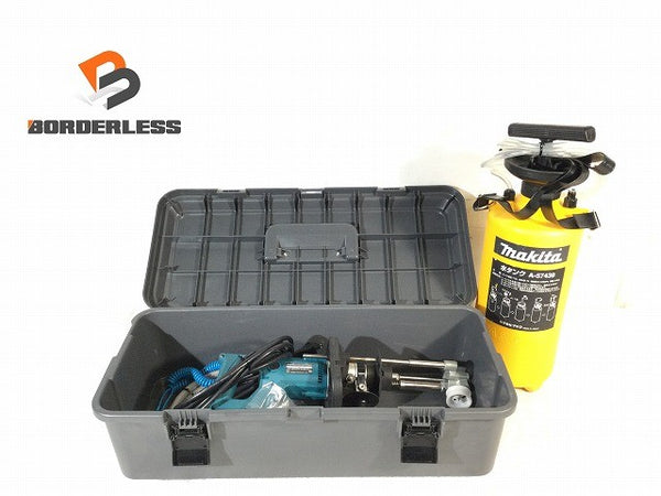 ☆中古品☆makita マキタ 100V ダイヤテックドリル DT0600 水タンク＋ケース付 ミストドリル ミストダイヤドリル 低振動ドリル117624 - 1