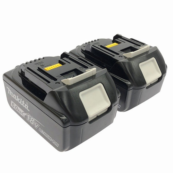 ☆中古美品2個※0回と1回 グリス少残☆makita マキタ 18V 6.0Ah 純正 リチウムイオンバッテリー BL1860B 残量表示付 雪マーク133575 - 3