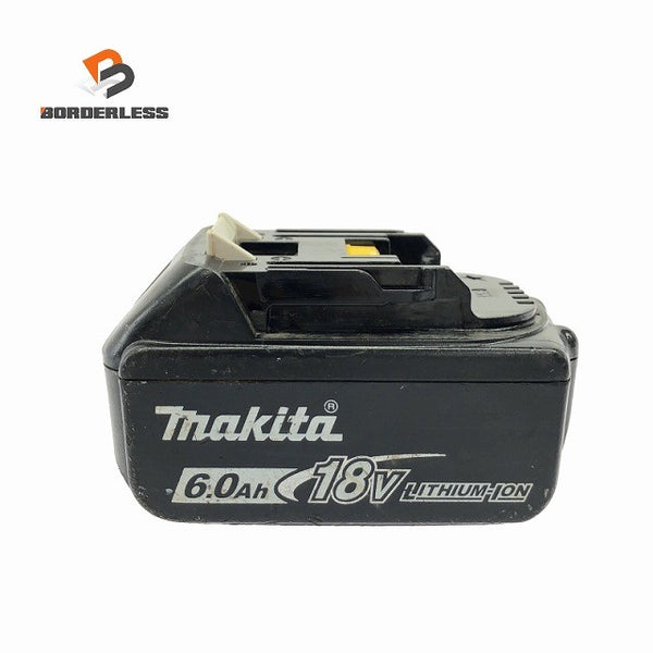 ☆中古品※22回☆makita マキタ 18V 6.0Ah 純正 リチウムイオンバッテリー BL1860B 雪マーク 急速充電対応 残量表示付 蓄電池128920 - 1