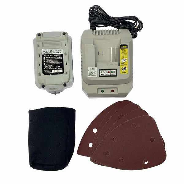 ☆美品☆EARTH MAN アースマン 14.4V 充電式コーナーサンダー CSD-144LiAX バッテリ1個(1.5Ah) 充電器 バッグ付 コードレス 高儀129766 - 10