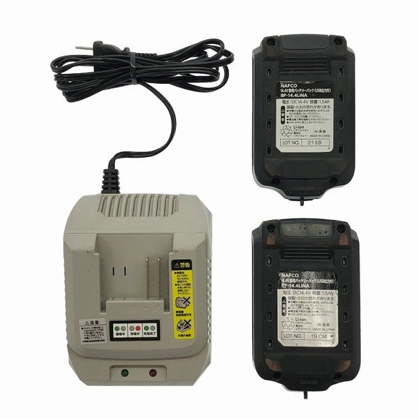 ☆中古セット☆NAFCO ナフコ 14.4V 充電式インパクトドライバー ID-14.4LiNA ポリッシャー EP-14.4LiNA バッテリ2個(1.5Ah) 充電器 - 10