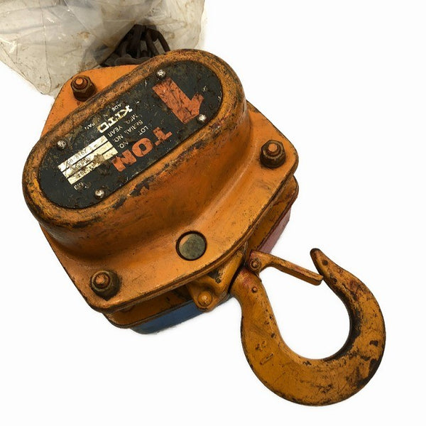 ☆中古品2個セット☆KITO キトー チェーンブロック M3形 CB010 荷重1.0ton/1ton 揚程2.5m 手動式 チェンブロック 吊り具 荷揚げ136498 - 3