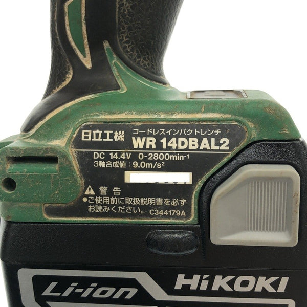 ☆中古品☆HITACHI 日立工機 14.4V コードレスインパクトレンチ WR14DBAL2 バッテリ2個(14.4V6.0Ah) 充電器付 充電式118259 - 6