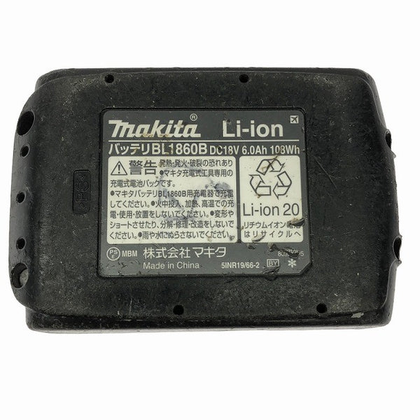 ☆中古品☆makita マキタ 18V 6.0Ah 純正リチウムイオンバッテリー BL1860B リチウムイオン電池 蓄電池 充電池137914 - 10