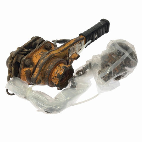 ☆中古品☆KITO キトー レバーブロック L5形 LB008 荷重0.8ton/800kg 揚程1.5m レバーホイスト ガッチャ 荷揚げ機 荷締め機125667 - 0