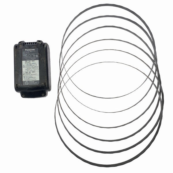 ☆中古品☆Panasonic パナソニック 14.4V/18V 充電バンドソー EZ45A5 バッテリ1個(18V5.0Ah) 替刃6枚付 コードレス 帯鋸切断機128801 - 10
