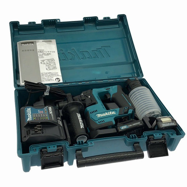 ☆極美品☆makita マキタ 10.8V 充電式ハンマドリル HR140DSHX バッテリー2個(10.8V 1.5Ah) 充電器+ケース付き129969 - 2