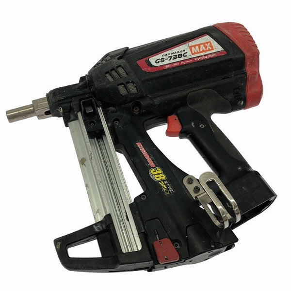 ☆中古品☆ MAX マックス 6V 38mm ガスネイラ GS-738C バッテリー2個(6V 1.5Ah)充電器 ケース付 ピン打ち機/くぎ打機/クギ129727 - 4