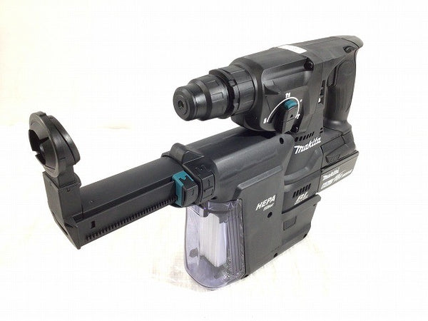 ☆未使用☆makita マキタ 18V 充電式ハンマドリル HR244DGXVB ブラック 集じんシステム(DX01) バッテリ2個(6.0Ah) 充電器 ケース付117498 - 4