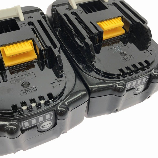 ☆中古美品2個※0回と1回 グリス少残☆makita マキタ 18V 6.0Ah 純正 リチウムイオンバッテリー BL1860B 残量表示付 雪マーク133575 - 7