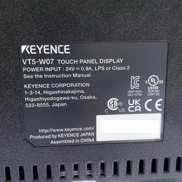 ☆箱なし保管品☆KEYENCE キーエンス タッチパネルディスプレイ VT5-W07 表示器 24V 設備129967 - 6