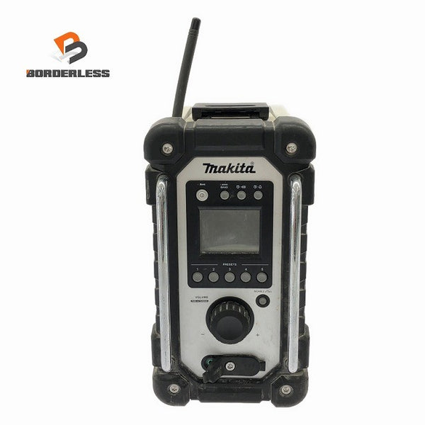 ☆中古品☆makita マキタ 7.2V～18V/100V 充電式ラジオ MR107 白/ホワイト 本体のみ コードレス 作業ラジオ 現場ラジオ134868 - 1
