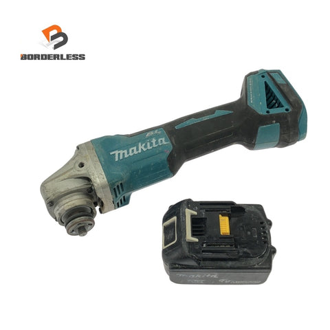 ☆中古品☆makita マキタ 18V 充電式ディスクグラインダー GA404DN バッテリー(18V 6.0Ah)付 コードレス ディスクサンダー 切断機118493