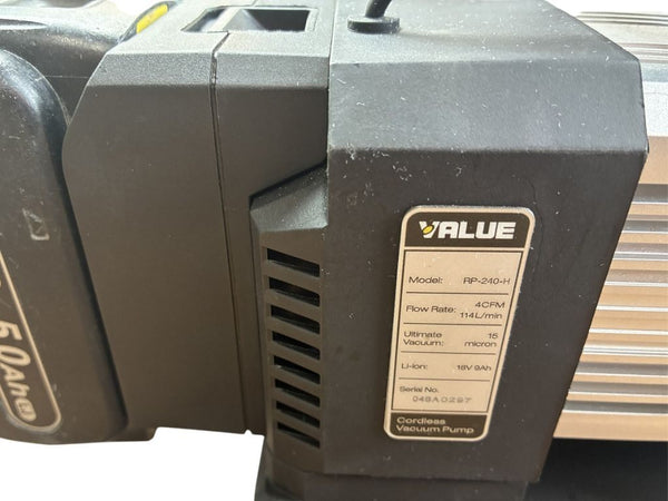 ☆比較的綺麗☆ VALUE 18V充電式大排気量真空ポンプ  RP-240-H Panasonic バッテリー1個 5.0AH コードレス BBK125295 - 7