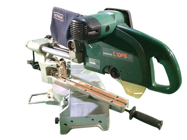 ☆中古品☆HITACHI 日立工機 100V 255mm 卓上スライド丸のこ C10FS 卓上スライドマルノコ 卓上スライド丸ノコ 木工用 切断機 - 2