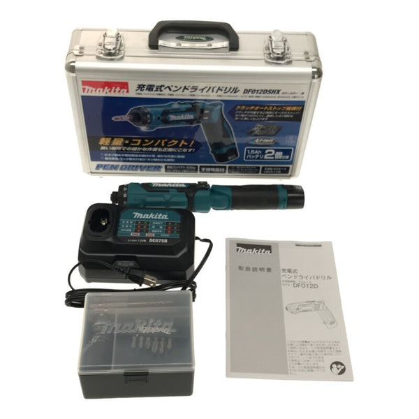 ☆未使用品☆makita マキタ 7.2V 充電式ペンドライバドリル DF012DSHX 青 バッテリ2個(1.5Ah) 充電器 ケース付 コードレス137184 - 3