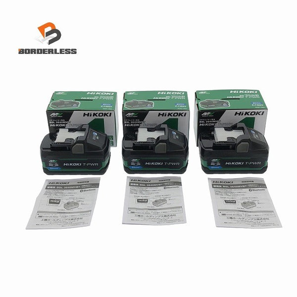☆未使用品 3点セット☆HiKOKI ハイコーキ マルチボルトT-PWRバッテリー BSL3640MVBTリチウムイオン電池 Bluetooth内蔵117486 - 1