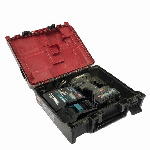 ☆中古品☆ makita マキタ 40Vmax 充電式インパクトドライバ TD002G 黒/ブラック 本体+バッテリー1個(2.5Ah)充電器+ケース130047 - 0
