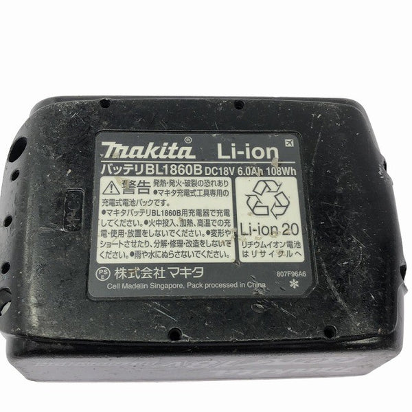 ☆中古品※15回☆makita マキタ 18V 6.0Ah 純正 リチウムイオンバッテリー BL1860B 残量表示付 リチウムイオン電池 蓄電池 充電池134120 - 10